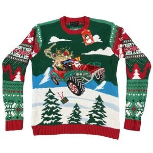 NEW Blizzard Bay Size S Dune Buggy Car Razor 4x4 Holiday Ugly Christmas Sweater